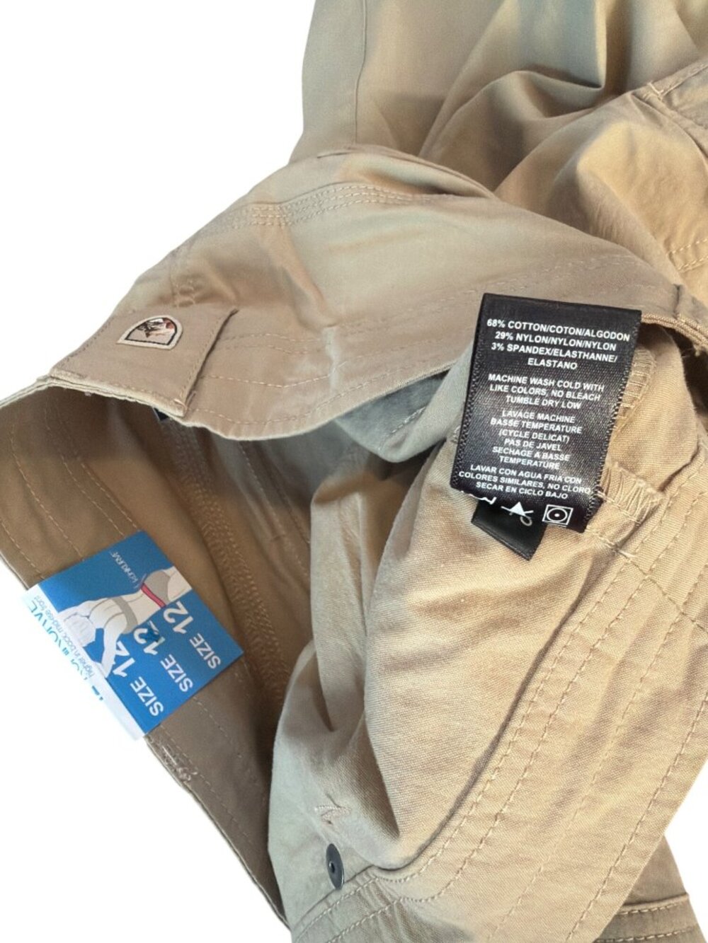 NWT Kuhl Splash 11” Inseam Cargo Shorts Women’s 10/12 UPF50 MSRP$70 Beige** - Picture 12 of 13